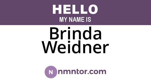 Brinda Weidner