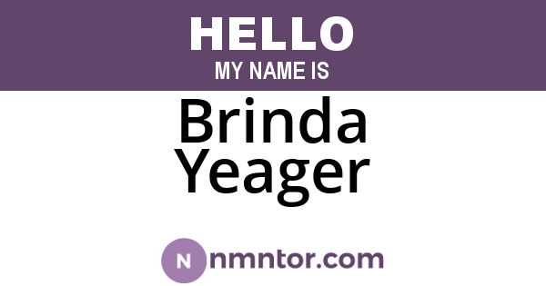 Brinda Yeager