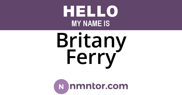 Britany Ferry