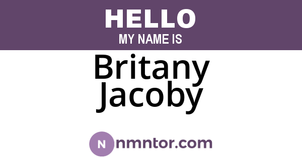 Britany Jacoby