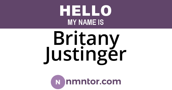 Britany Justinger