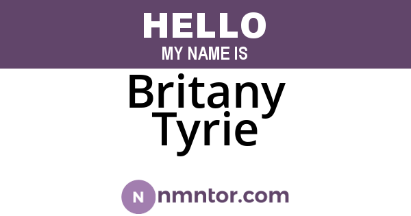 Britany Tyrie