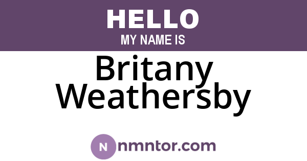 Britany Weathersby
