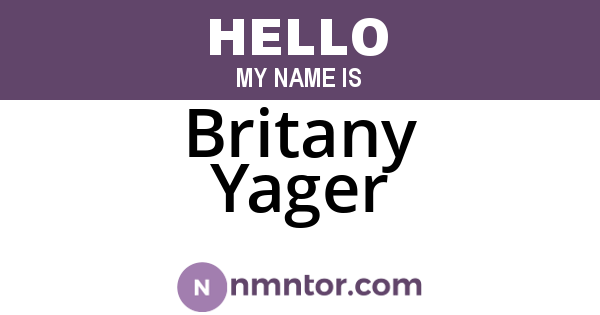 Britany Yager