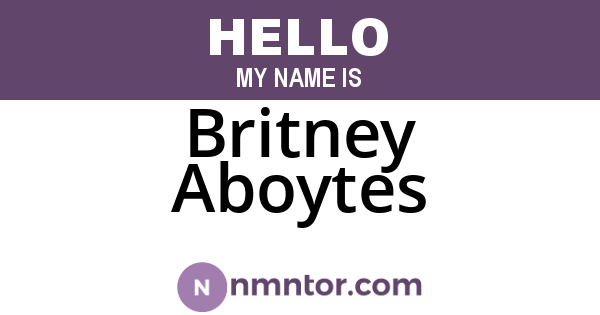 Britney Aboytes