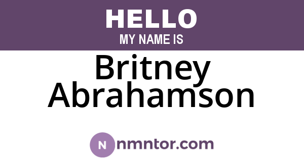 Britney Abrahamson