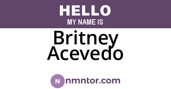Britney Acevedo