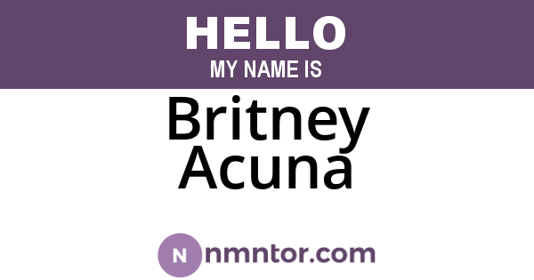 Britney Acuna