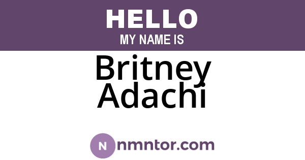 Britney Adachi