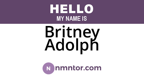Britney Adolph