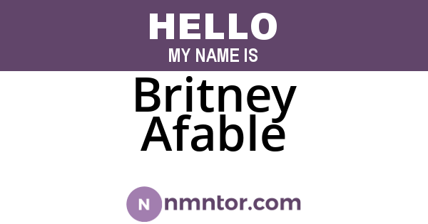Britney Afable