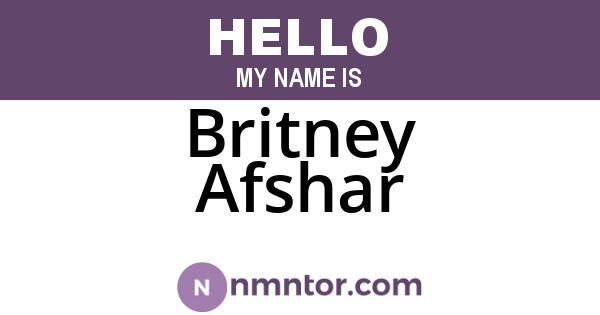 Britney Afshar