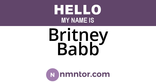 Britney Babb