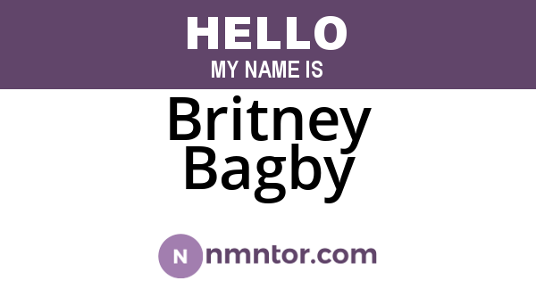 Britney Bagby