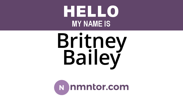Britney Bailey