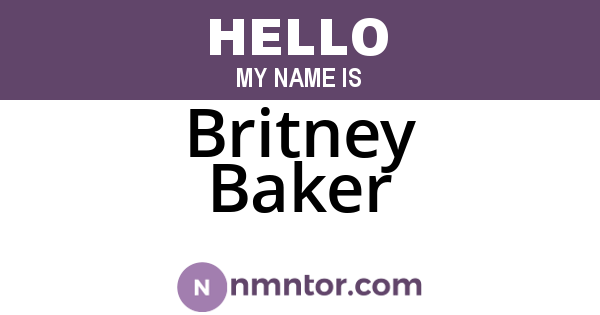 Britney Baker