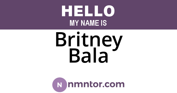 Britney Bala