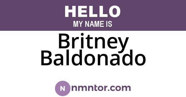 Britney Baldonado