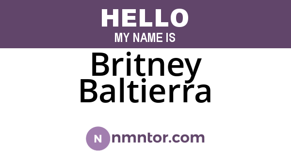 Britney Baltierra