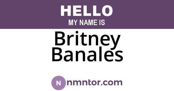 Britney Banales