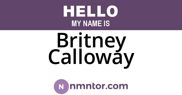 Britney Calloway