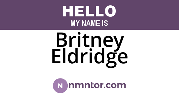 Britney Eldridge