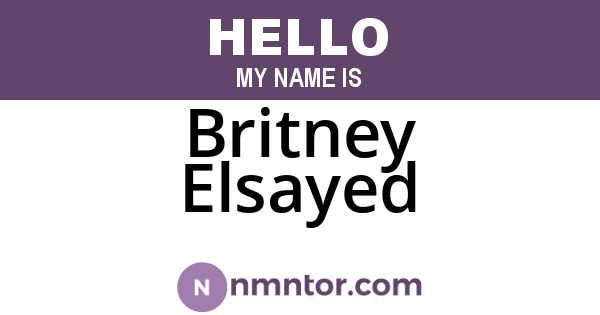 Britney Elsayed