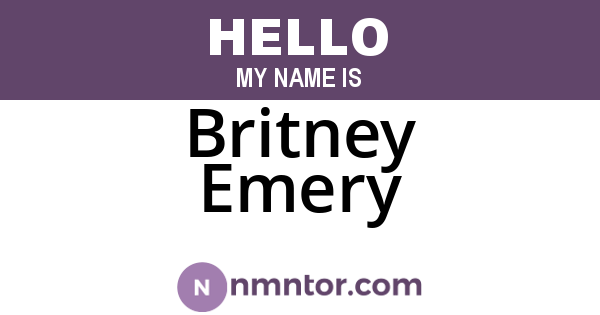 Britney Emery