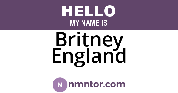 Britney England