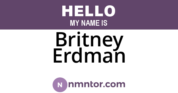 Britney Erdman