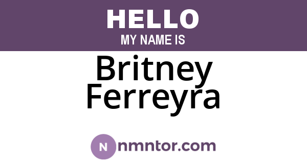 Britney Ferreyra