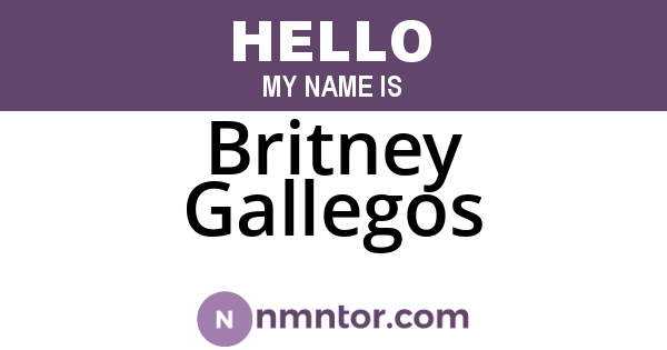 Britney Gallegos