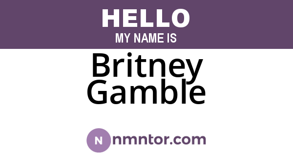 Britney Gamble