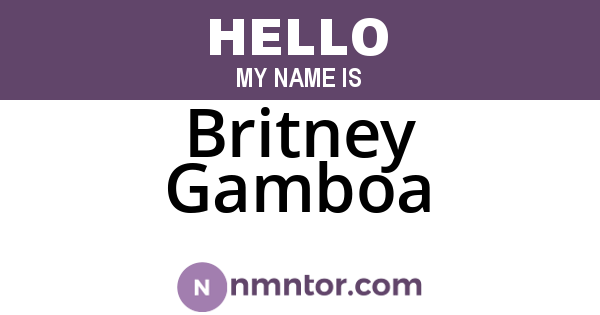 Britney Gamboa