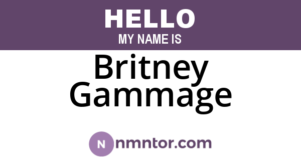 Britney Gammage