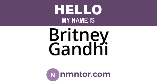 Britney Gandhi