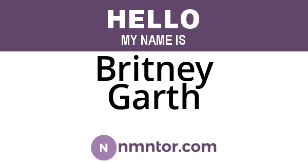 Britney Garth