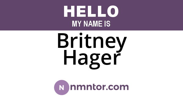 Britney Hager