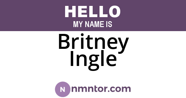 Britney Ingle