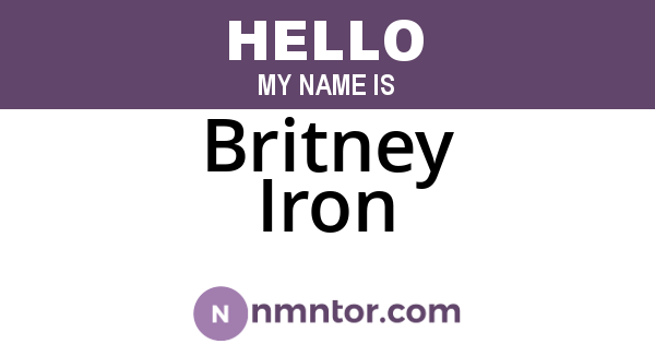 Britney Iron