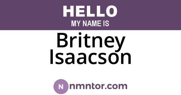 Britney Isaacson