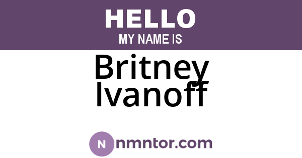 Britney Ivanoff