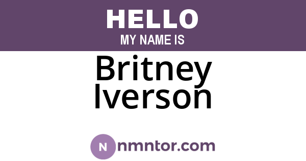 Britney Iverson