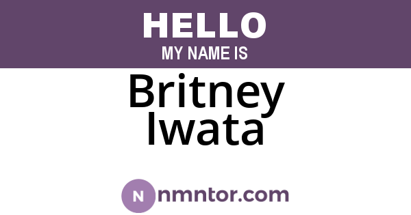 Britney Iwata