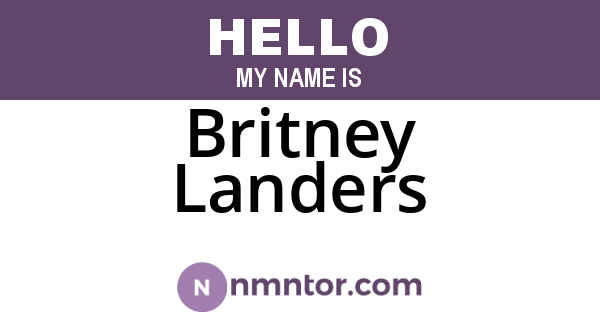 Britney Landers