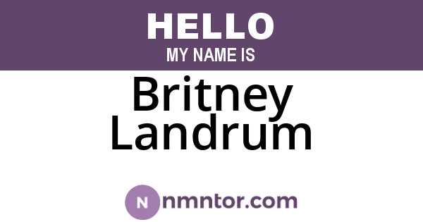 Britney Landrum