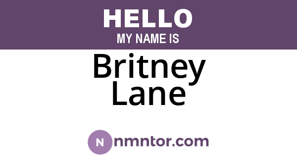 Britney Lane