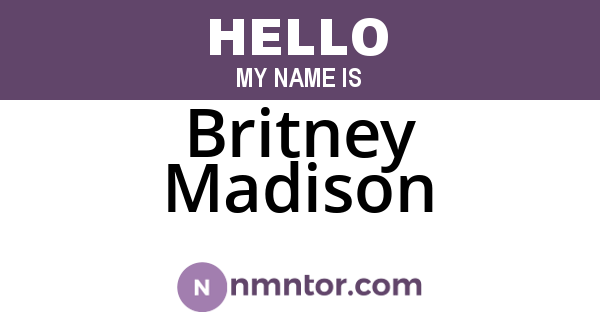 Britney Madison