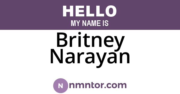 Britney Narayan