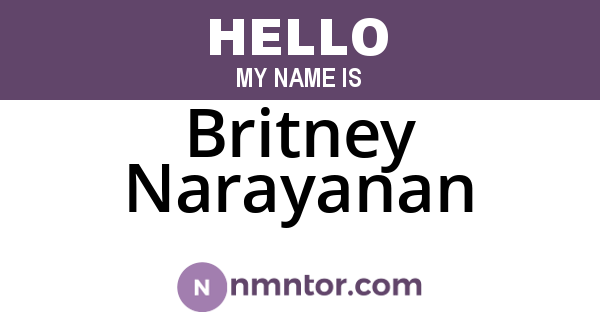 Britney Narayanan